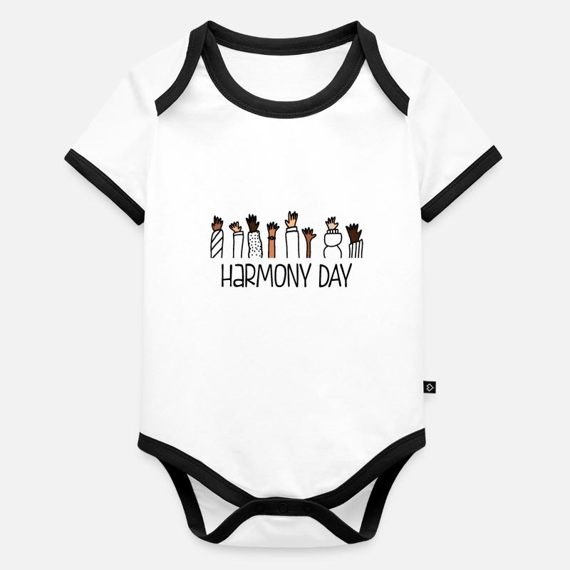 Harmony day australia -national Harmony day 2023 Organic Baby Contrasting Bodysuit