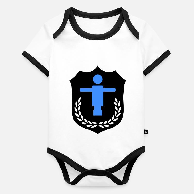 Crête de kicker Body Bébé bio contrasté manches courtes