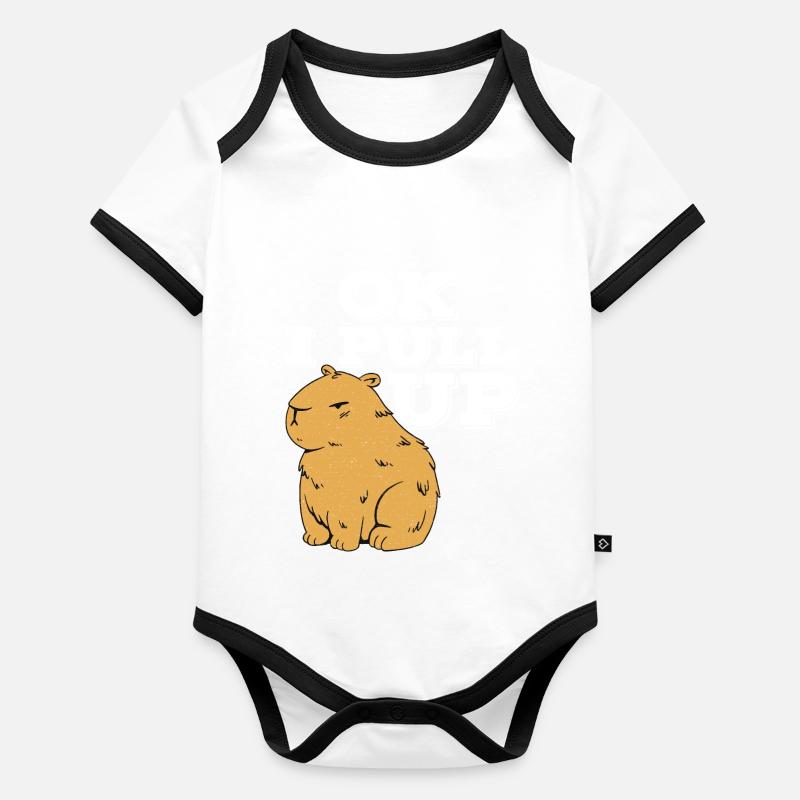 Ok I Pull Up Organic Baby Contrasting Bodysuit