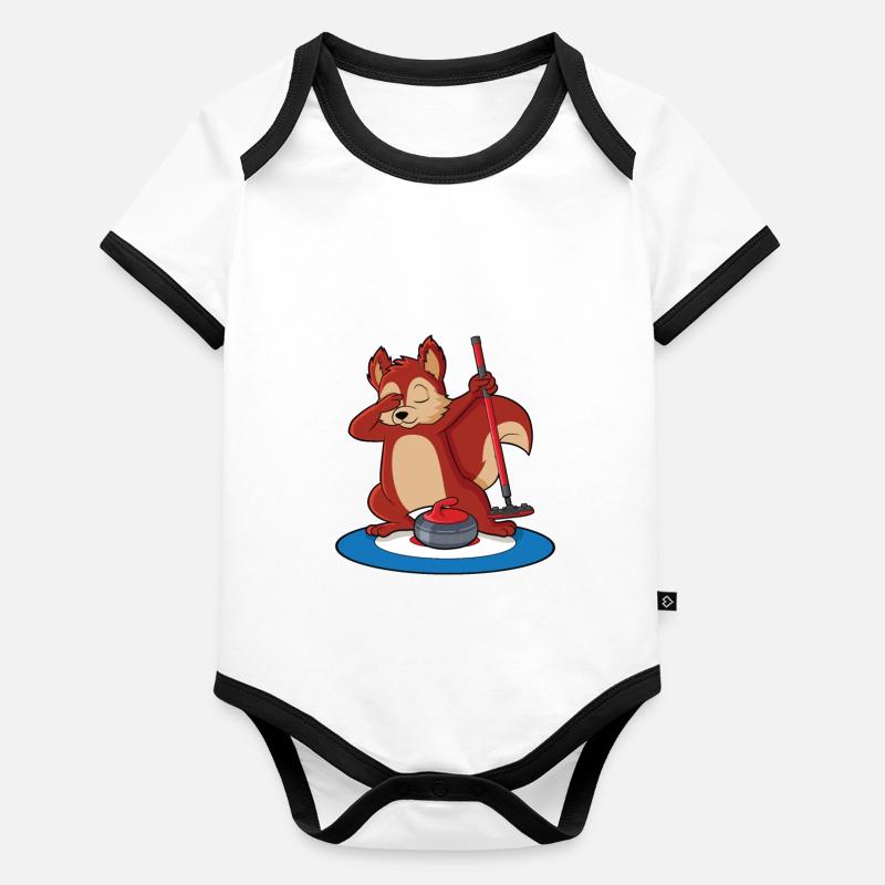 Attirer Body Bébé bio contrasté manches courtes