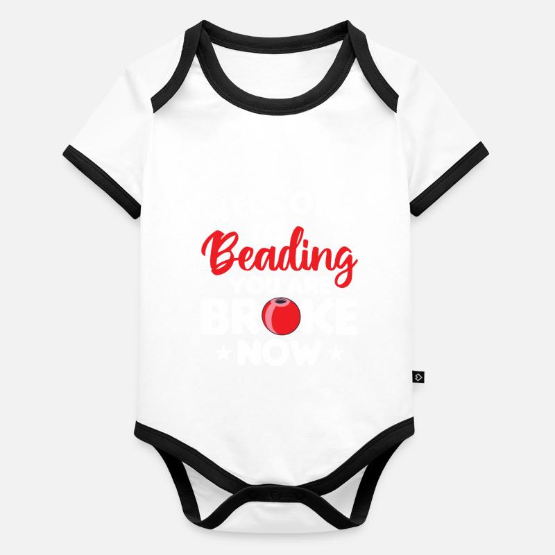 Bijoutier bijoutier perlé Body Bébé bio contrasté manches courtes