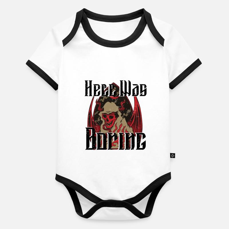 Satan Beelzebub Devil Gothic Pentagram Mystical Organic Baby Contrasting Bodysuit