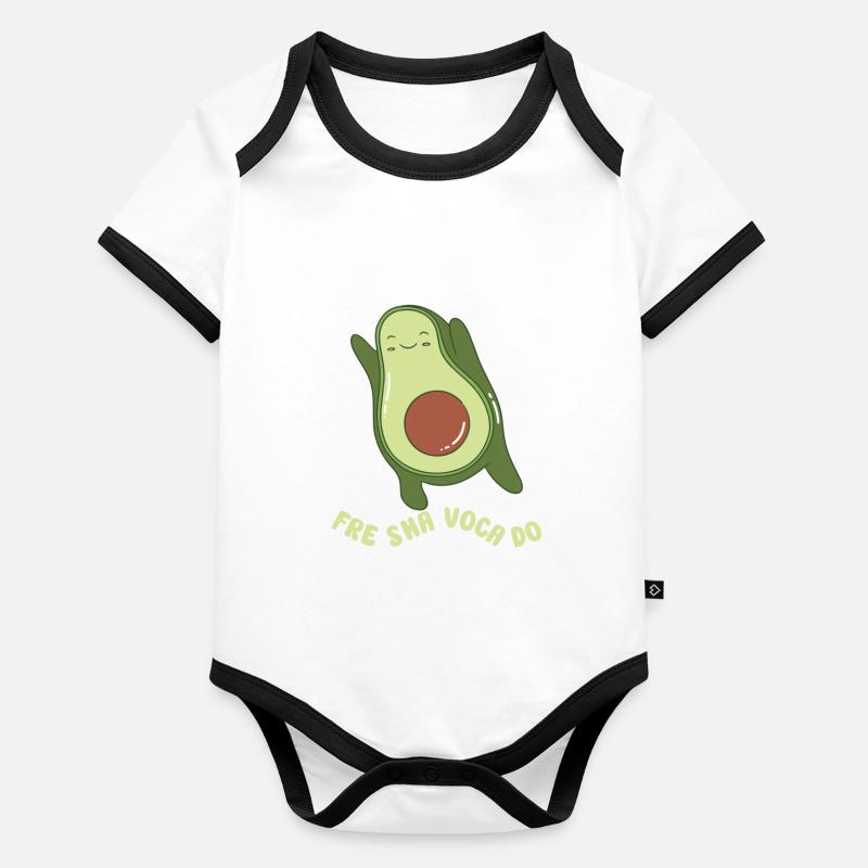 funny Avocado avocado pun avocado lover Baby Bio-Kurzarm-Kontrastbody