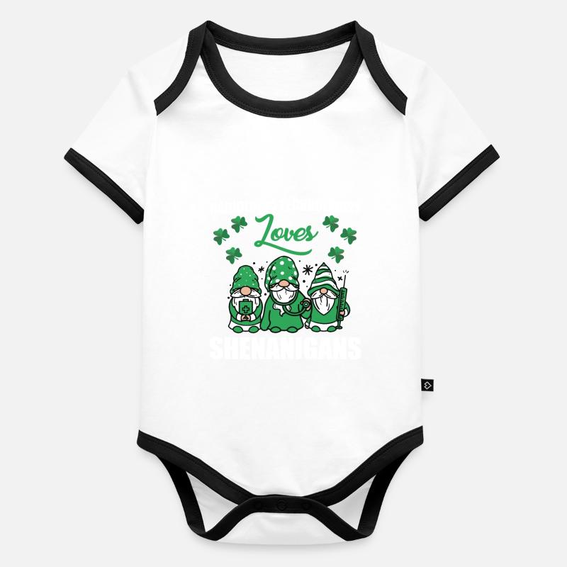 Assistante en radiologie Saint-Patrick Body Bébé bio contrasté manches courtes
