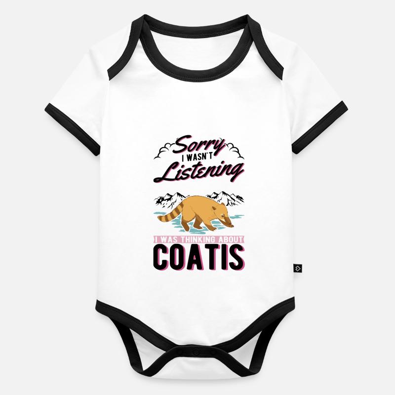 Coati Gift Proboscis Coati Organic Baby Contrasting Bodysuit