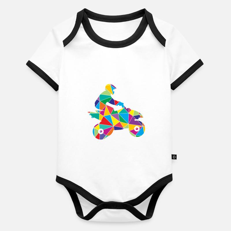Quad Polygon Quadrider Tout-terrain Body Bébé bio contrasté manches courtes