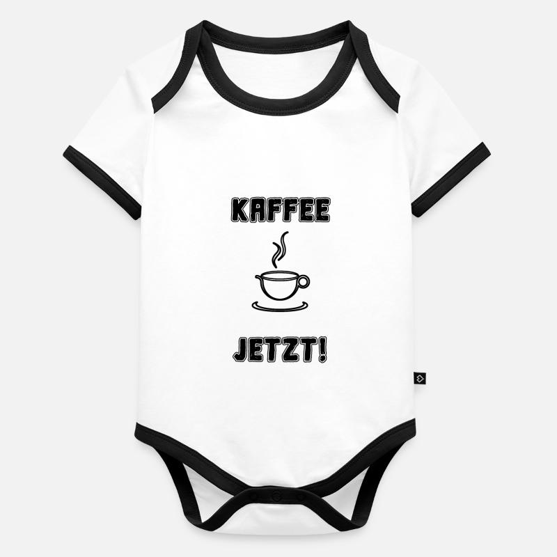 Kaffee Liebhaber Kaffee Süchtig Baby Bio-Kurzarm-Kontrastbody
