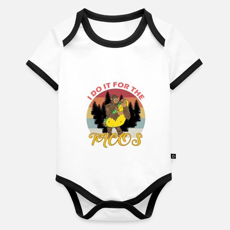 Je le fais pour les tacos Body Bébé bio contrasté manches courtes