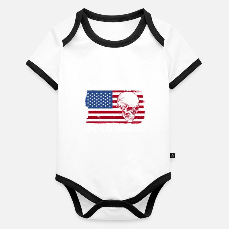 Make America Gothic Again - Gothic Body Bébé bio contrasté manches courtes
