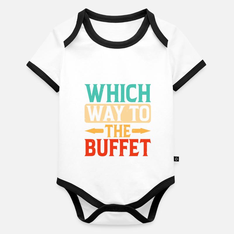Quel chemin vers le buffet 28 Body Bébé bio contrasté manches courtes