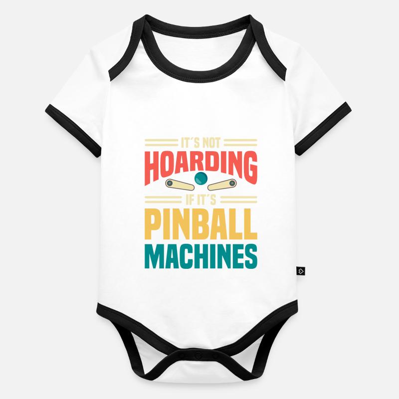 Flipper Retro Pinball Flipperautomat Bumper Organic Baby Contrasting Bodysuit