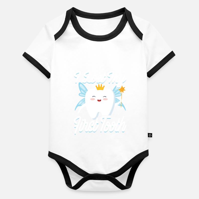 I lost my first tooth Tooth Fairy Organic Baby Contrasting Bodysuit