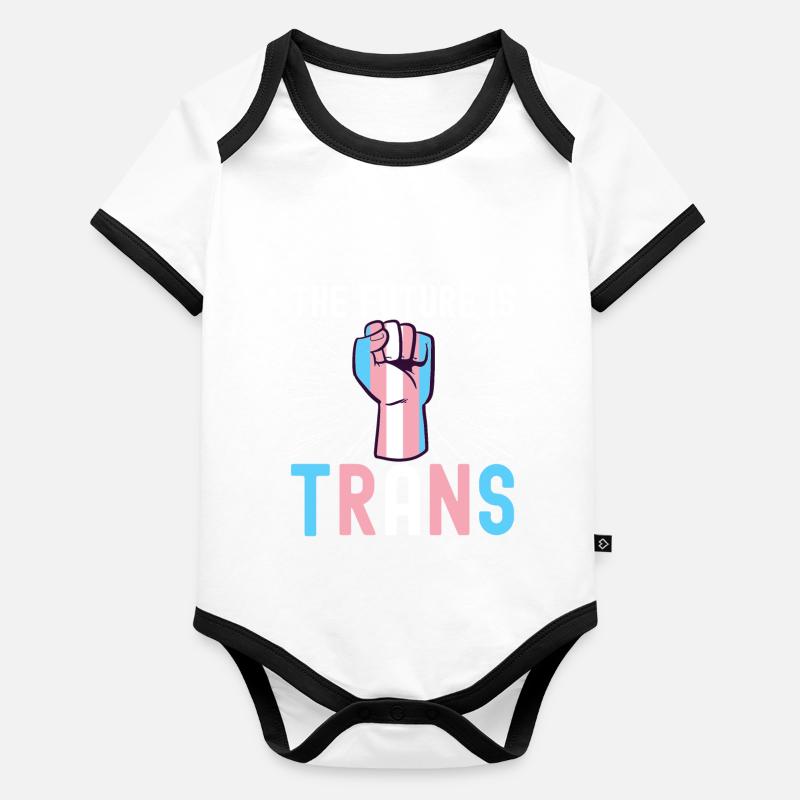 Transgender Trans LGBTQ Baby Bio-Kurzarm-Kontrastbody