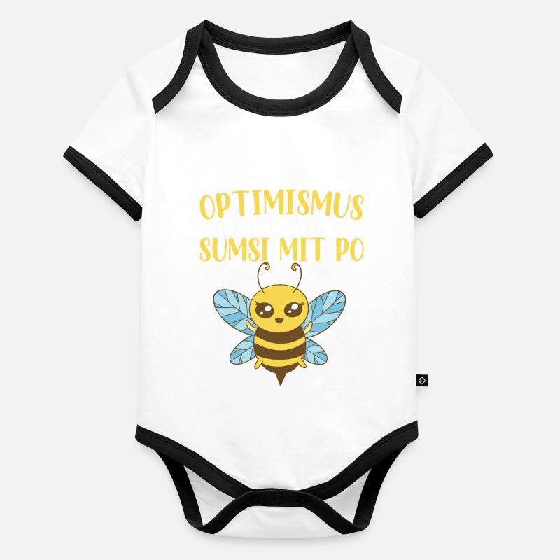 Optimismus Sumsi mit Po Baby Bio-Kurzarm-Kontrastbody