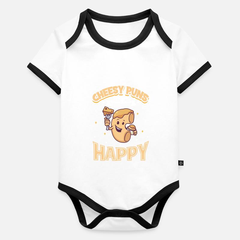 MAC AND CHEESE GIFT: powered by mac & cheese Baby Bio-Kurzarm-Kontrastbody