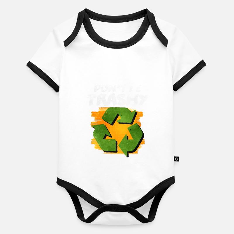 Recyclage Body Bébé bio contrasté manches courtes