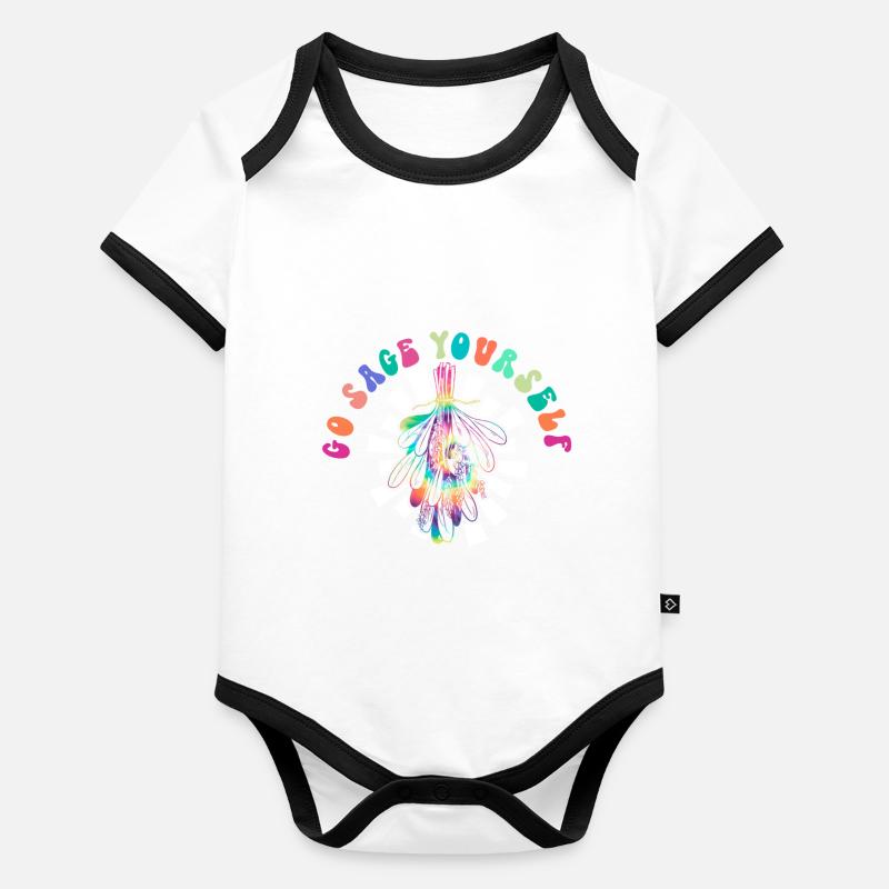 Go Sage Yourself - Hippie Costume Tie Dye Organic Baby Contrasting Bodysuit