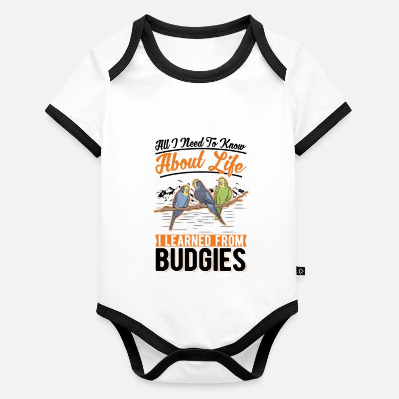 Perruche Welli Body Bébé bio contrasté manches courtes