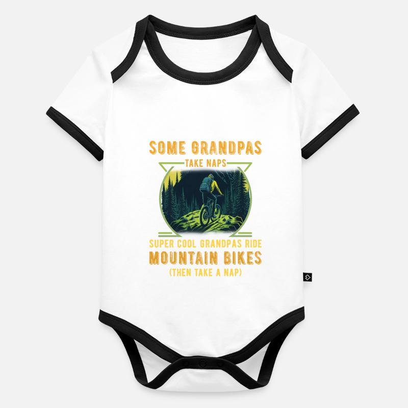 Some Grandpas take naps Super Cool Grandpas... Organic Baby Contrasting Bodysuit