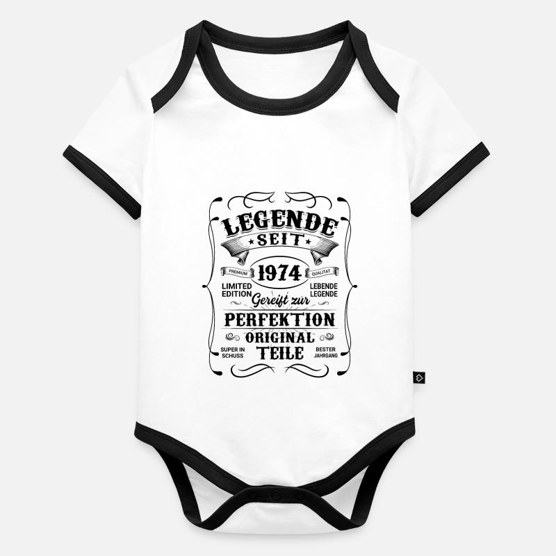 Legende seit 1974 Baby Bio-Kurzarm-Kontrastbody