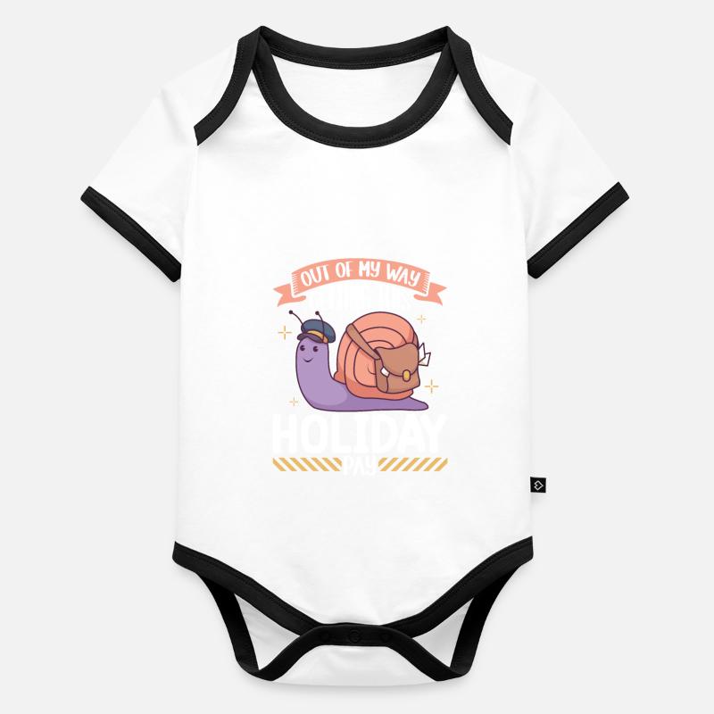 Postangestellte Postdame Postbote Post Baby Bio-Kurzarm-Kontrastbody