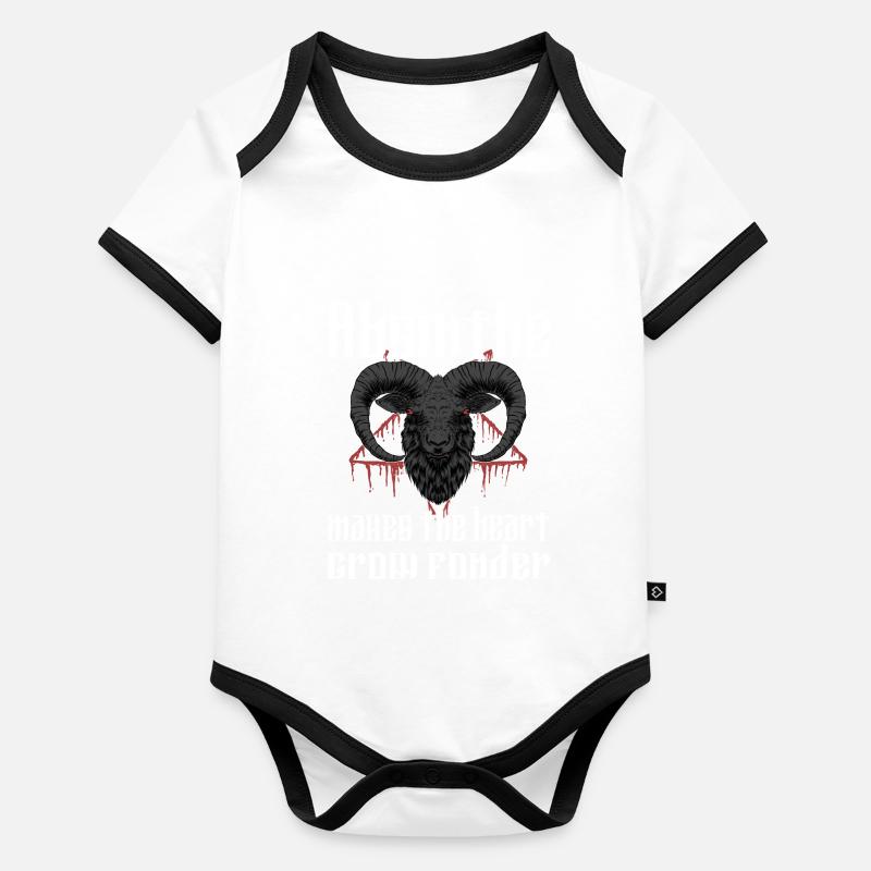 Satan Beelzebub Devil Gothic Pentagram Mystical Organic Baby Contrasting Bodysuit