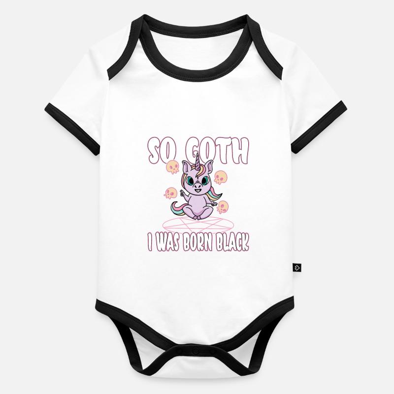 Satan Beelzebub Devil Gothic Pentagram Mystical Organic Baby Contrasting Bodysuit