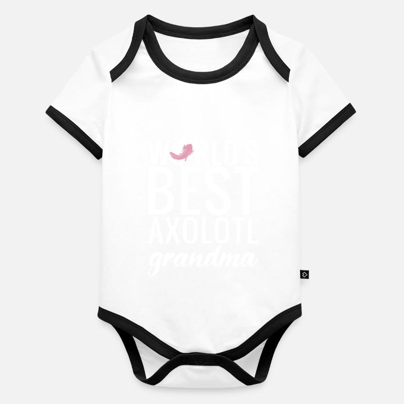 Axolotl Lover Gifts Organic Baby Contrasting Bodysuit