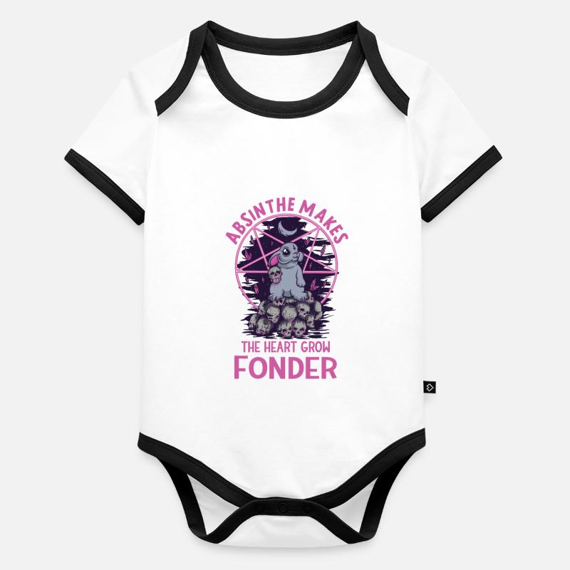 Satan Beelzebub Devil Gothic Pentagram Mystical Organic Baby Contrasting Bodysuit