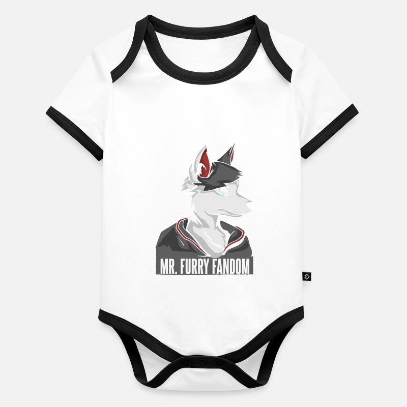 Furry Fandom Fursuits Body Bébé bio contrasté manches courtes
