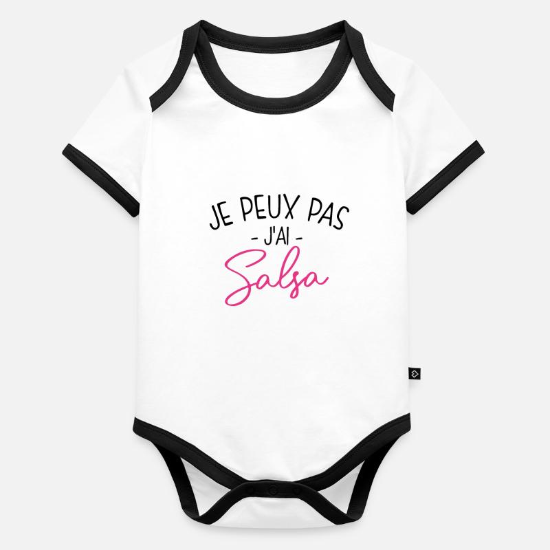 Pas Dispo, Salsa Oblige Body Bébé bio contrasté manches courtes
