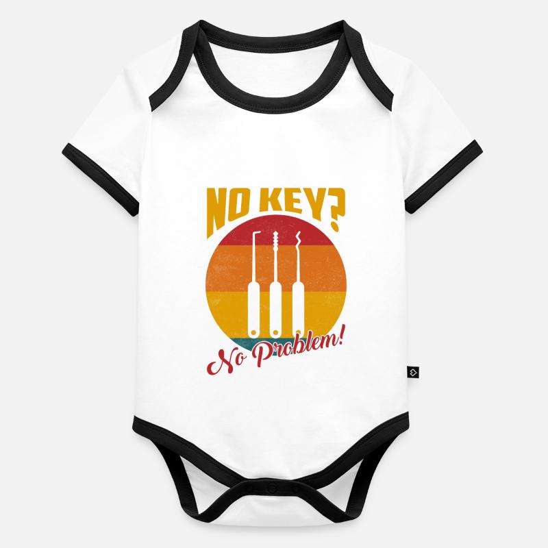 No Key? No Problem! Locksmith Lockpicker Organic Baby Contrasting Bodysuit
