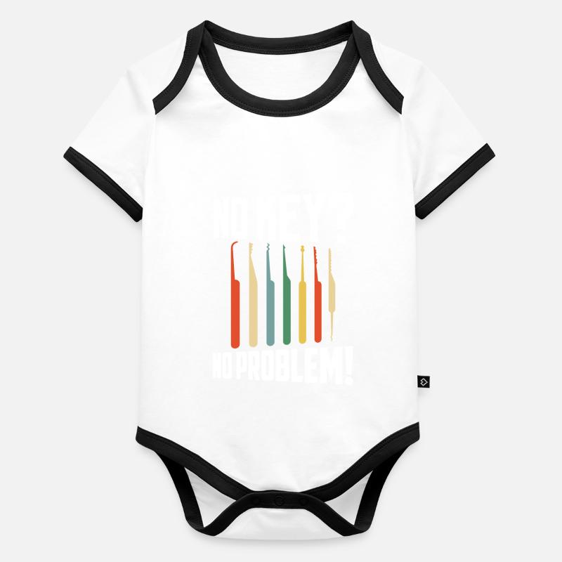 No Key? No Problem! Lockpicker Locksmith Organic Baby Contrasting Bodysuit