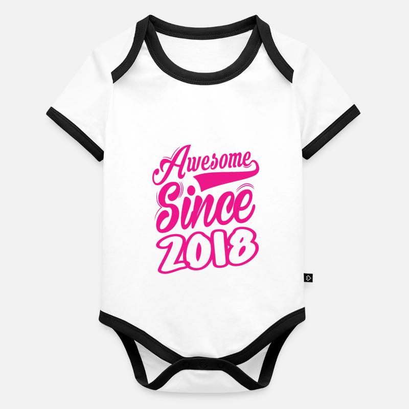 Génial depuis 2018 Body Bébé bio contrasté manches courtes