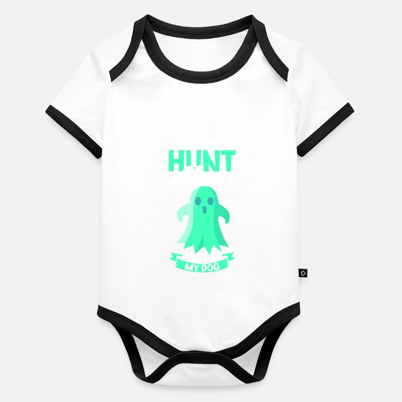 Recherche paranormale Halloween Ghost Hunter Body Bébé bio contrasté manches courtes