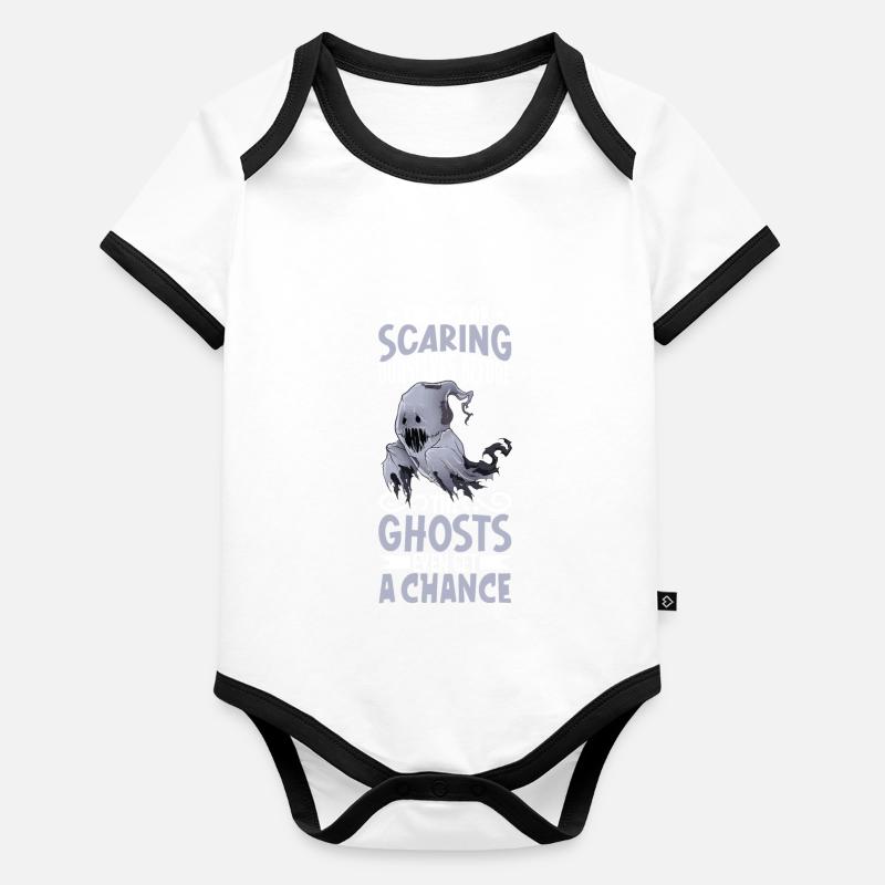 Recherche paranormale Halloween Ghost Hunter Body Bébé bio contrasté manches courtes
