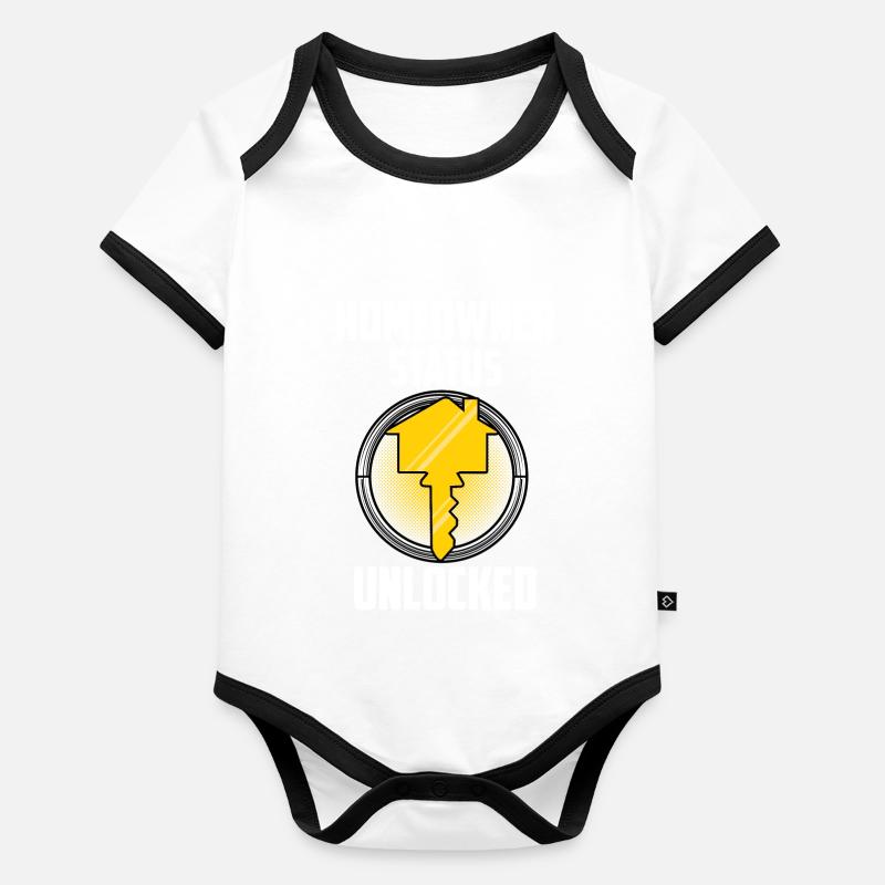 Homeowner Status Unlocked Baby Bio-Kurzarm-Kontrastbody