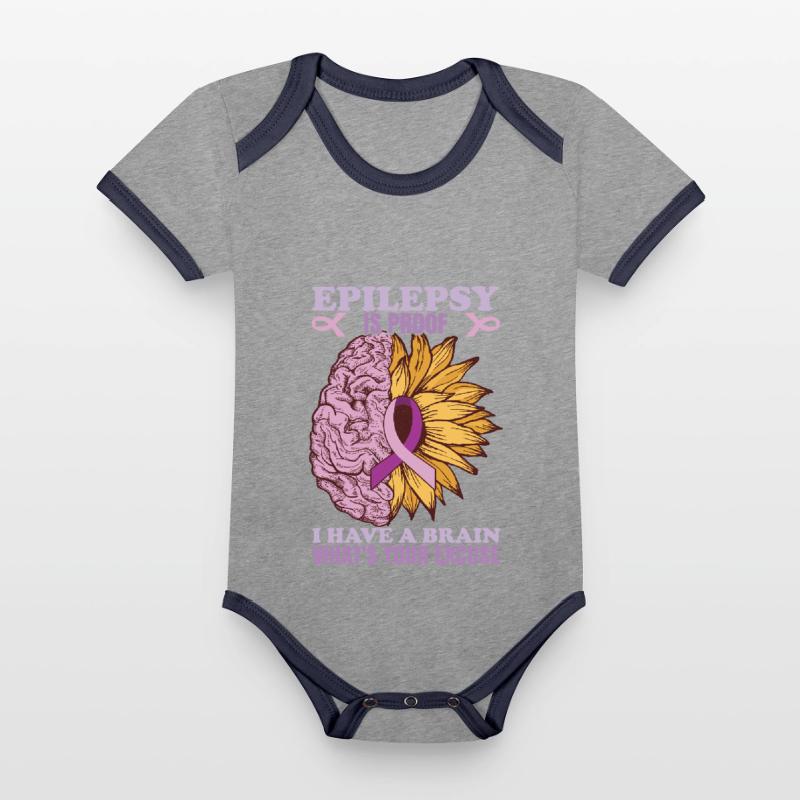 L'epilessia è la prova Body da neonato a manica corta, ecologico e in contrasto cromatico
