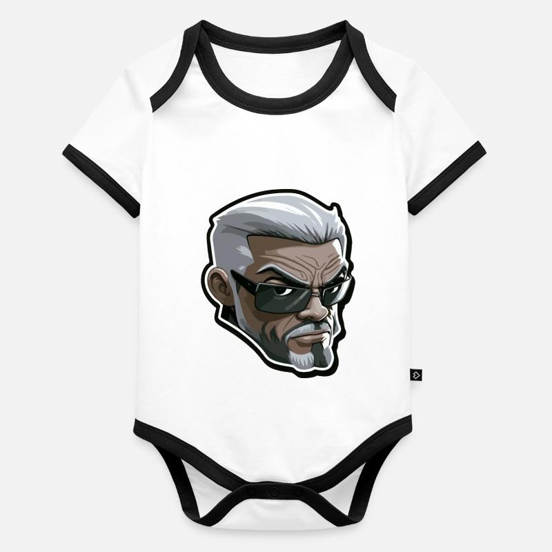 Cool mec Body Bébé bio contrasté manches courtes