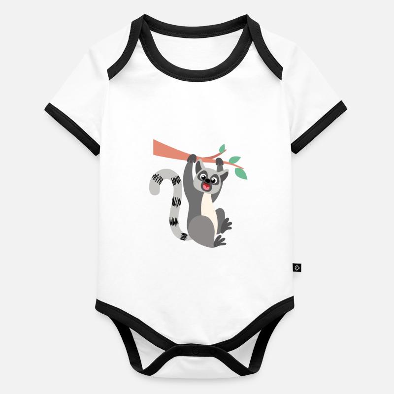 lemur Organic Baby Contrasting Bodysuit
