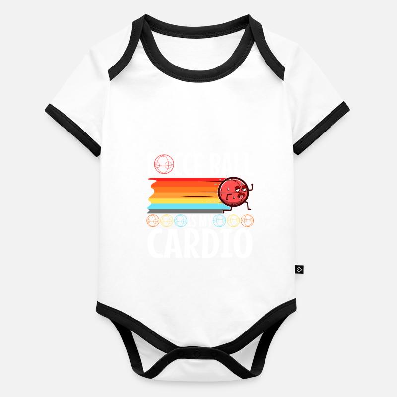 Bocce is my cardio Baby Bio-Kurzarm-Kontrastbody