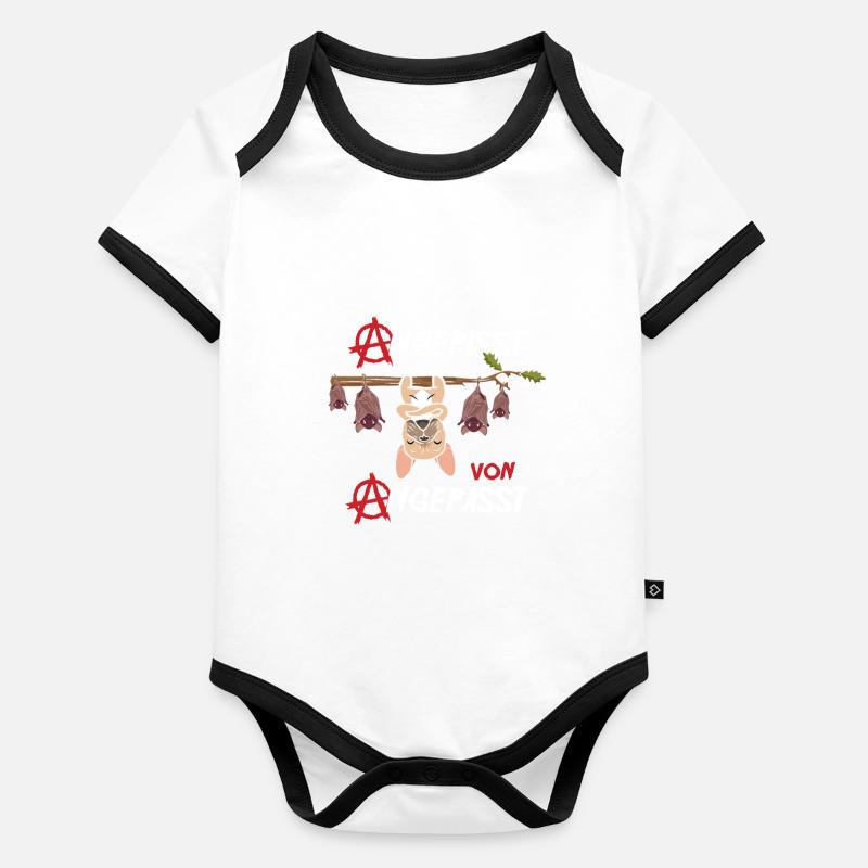 Angepisst von Angepasst Rebell Be Different Hund Baby Bio-Kurzarm-Kontrastbody