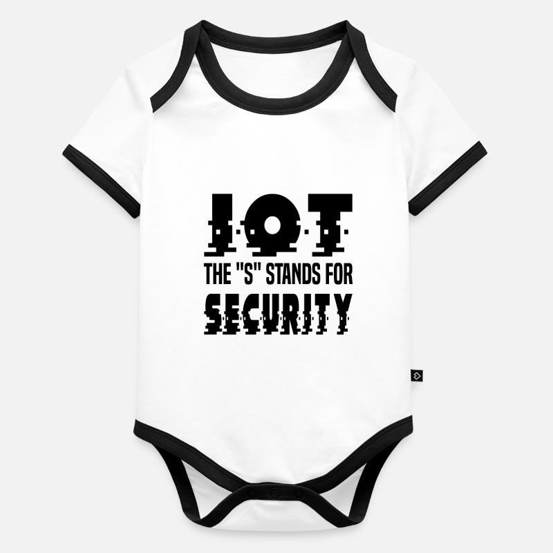 Internet Des Objets IOT Programmeur Admin IT Body Bébé bio contrasté manches courtes