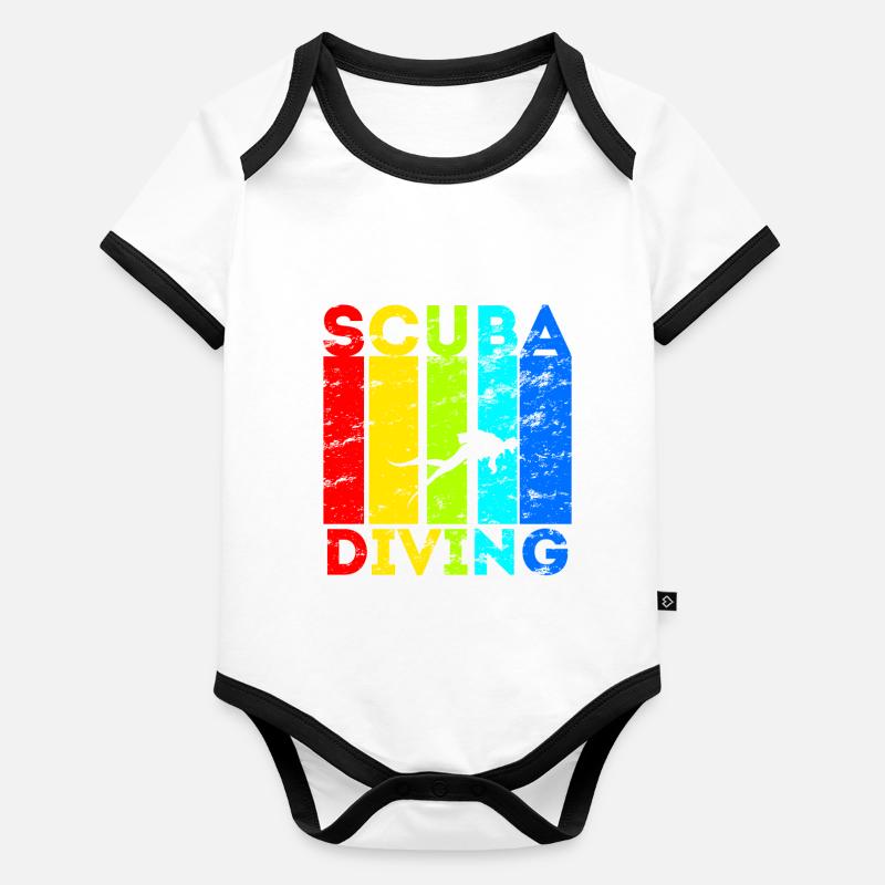Diving Scuba Diving Equipment Scuba Diving Organic Baby Contrasting Bodysuit