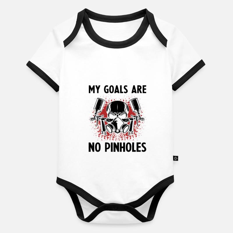 Body technician saying for car painters Organic Baby Contrasting Bodysuit