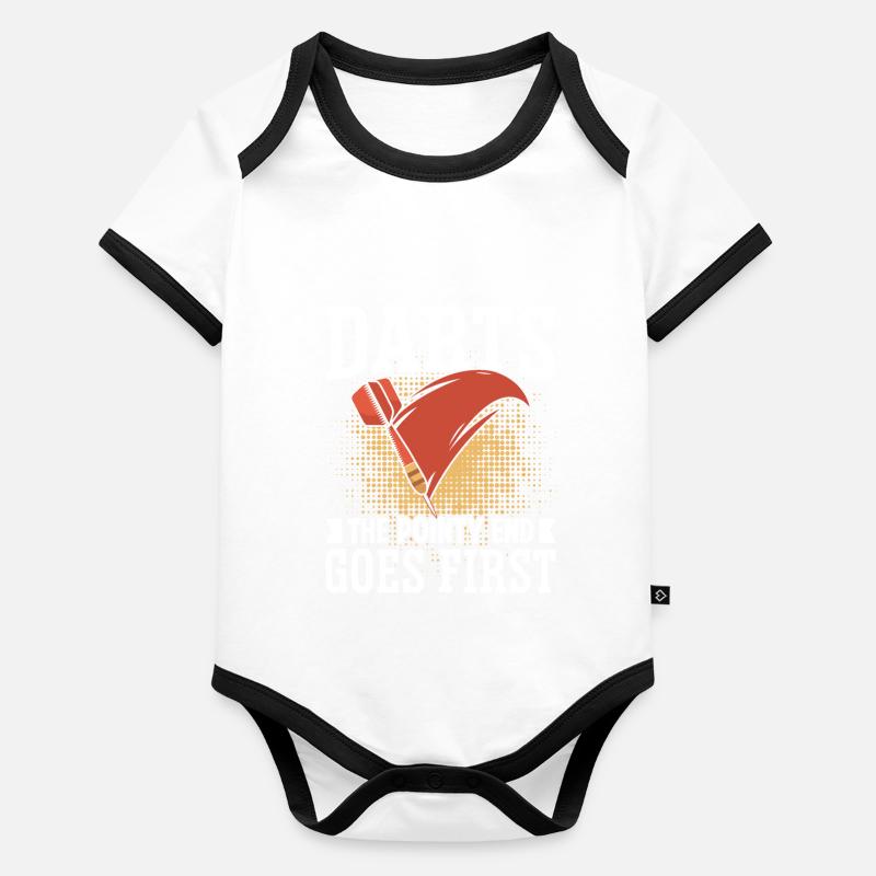 Darts The pointy end goes first Baby Bio-Kurzarm-Kontrastbody