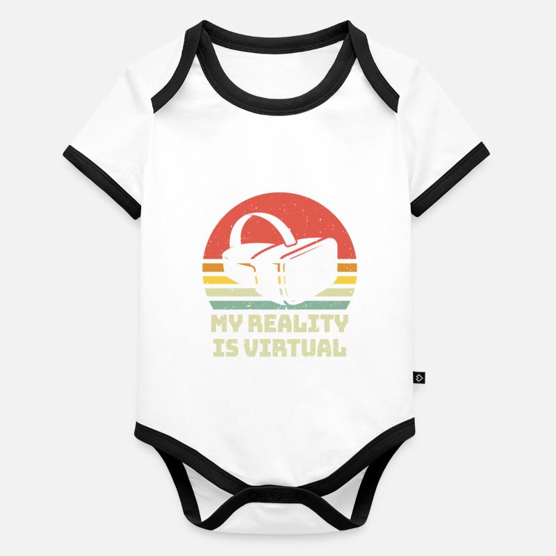 Virtual Reality VR Geschenk Baby Bio-Kurzarm-Kontrastbody