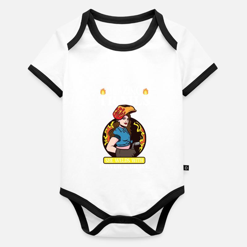 Welder Funny Funny Sweat Gift Organic Baby Contrasting Bodysuit