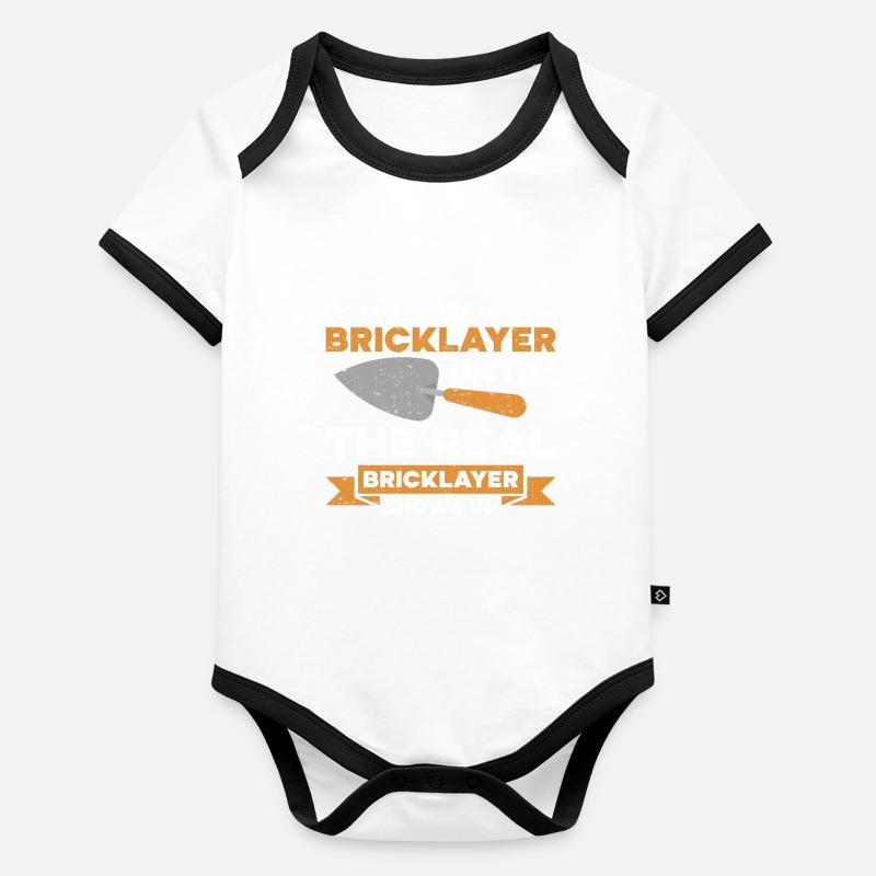 Mason Gift Profession Dire Mason Body Bébé bio contrasté manches courtes