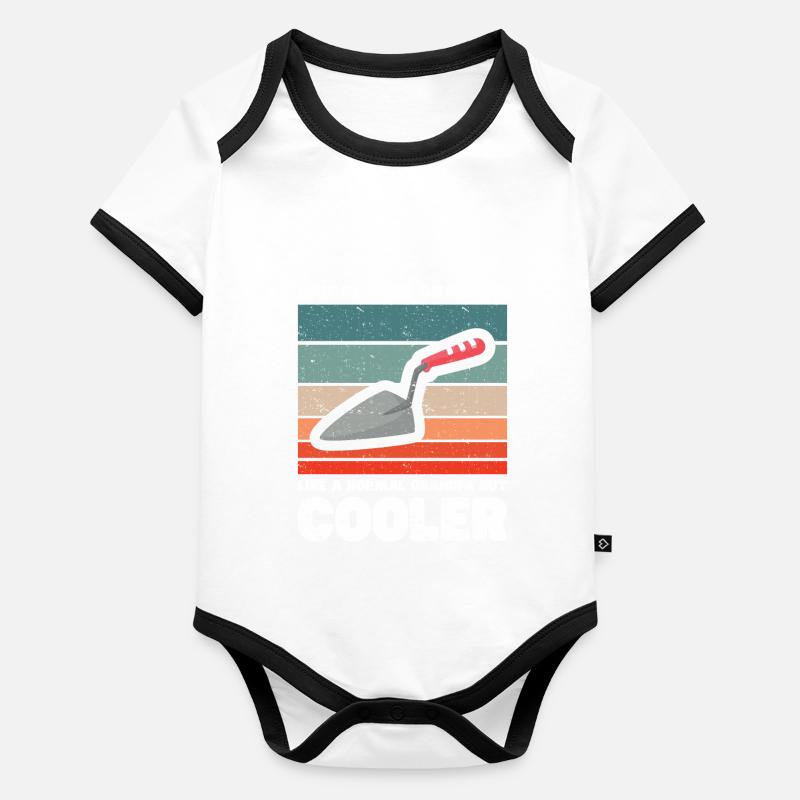Mason Gift Profession Dire Mason Body Bébé bio contrasté manches courtes
